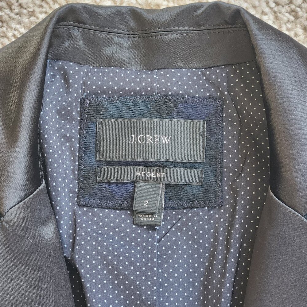 NWOT J. Crew Regent Blazer 100% Wool Blackwatch Plaid with Satin Lapels size 2 - Picture 8 of 13
